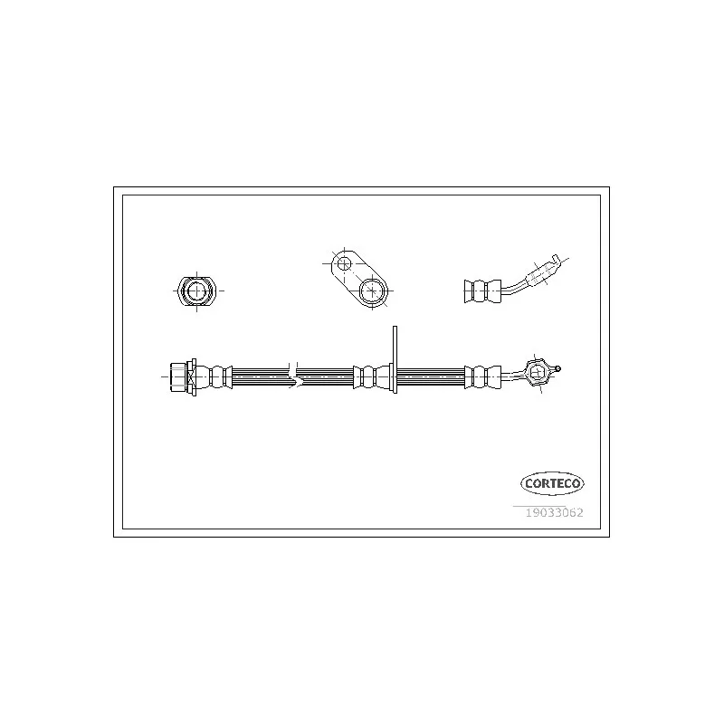 Flexible de frein avant gauche CORTECO 19033062