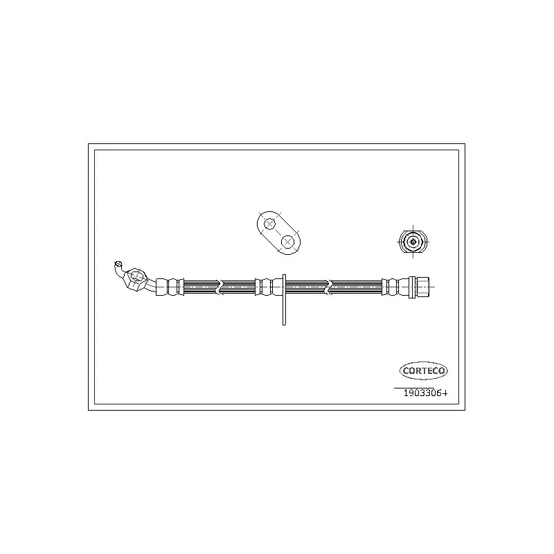 Flexible de frein avant droit CORTECO 19033064