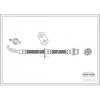 Flexible de frein avant gauche CORTECO 19033068