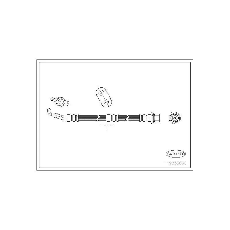 Flexible de frein avant gauche CORTECO 19033068