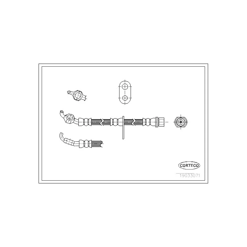Flexible de frein avant gauche CORTECO 19033071