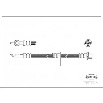 Flexible de frein avant gauche CORTECO 19033074