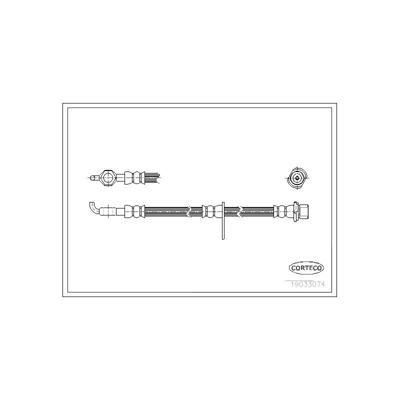 Flexible de frein avant gauche CORTECO 19033074