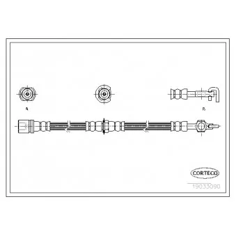Flexible de frein avant droit CORTECO 19033090
