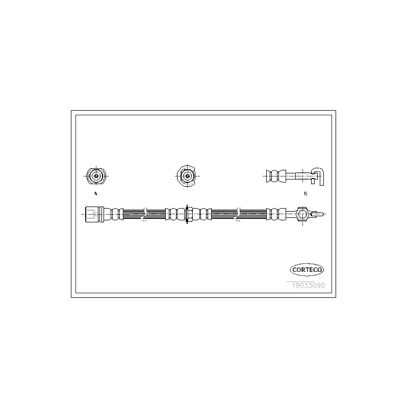 Flexible de frein avant droit CORTECO 19033090