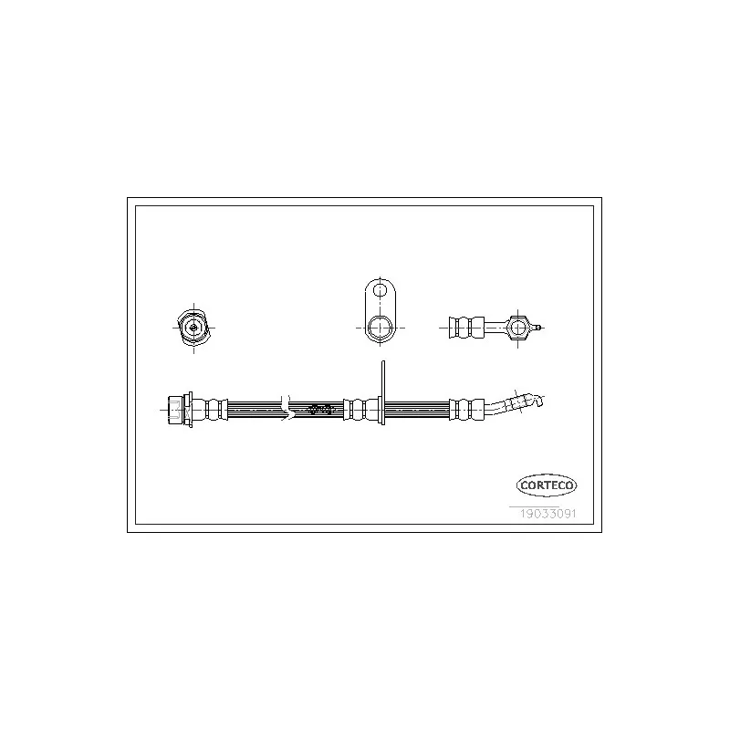 Flexible de frein avant gauche CORTECO 19033091