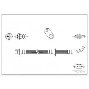 Flexible de frein avant gauche CORTECO 19033096
