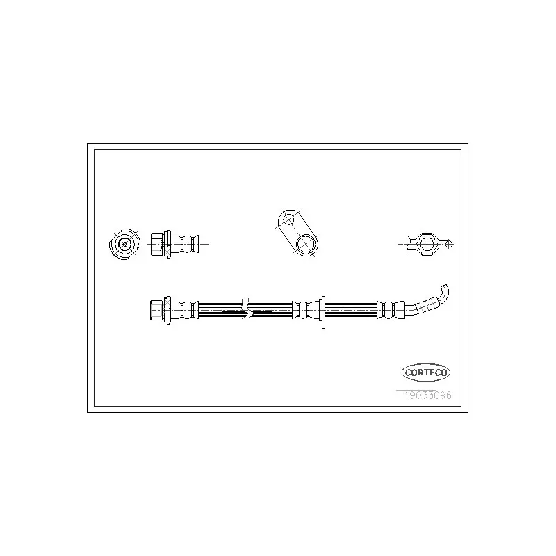 Flexible de frein avant gauche CORTECO 19033096