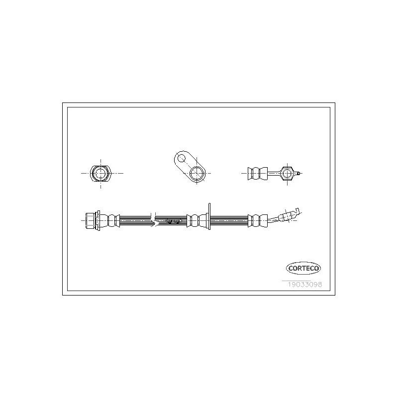 Flexible de frein avant gauche CORTECO 19033098
