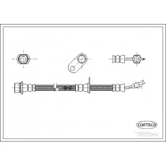 Flexible de frein avant droit CORTECO 19033099