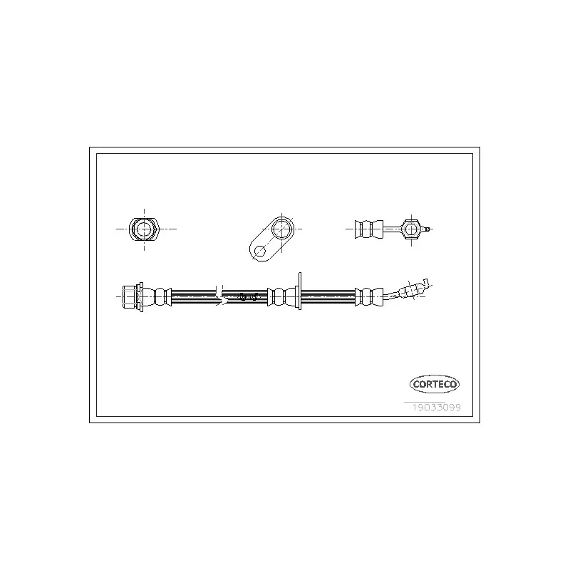 Flexible de frein avant droit CORTECO 19033099