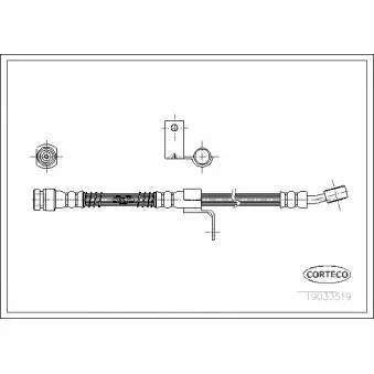 Flexible de frein avant gauche CORTECO 19033519