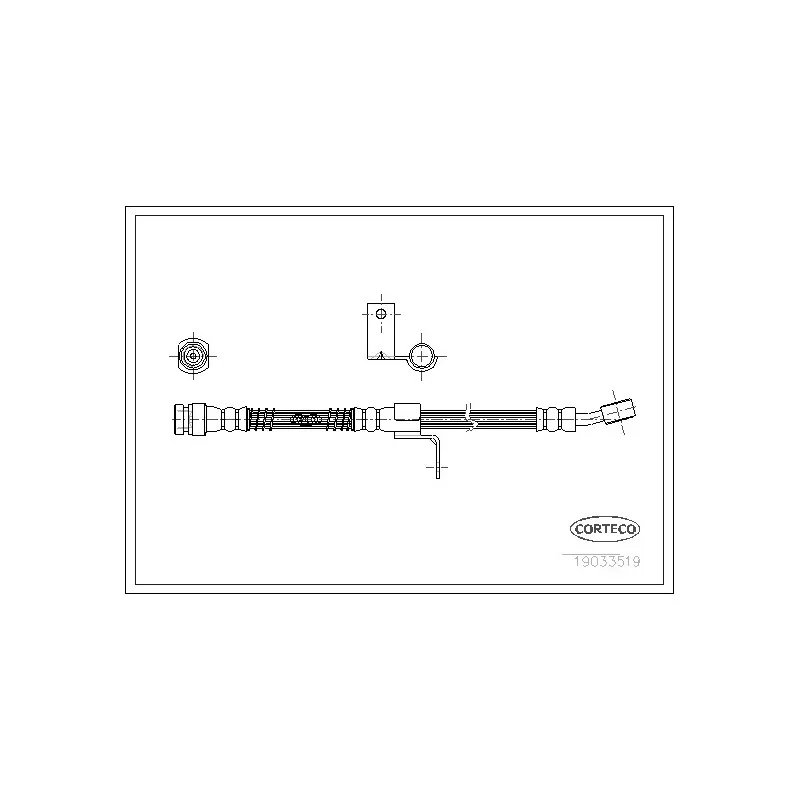 Flexible de frein avant gauche CORTECO 19033519