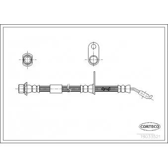 Flexible de frein CORTECO 19033521