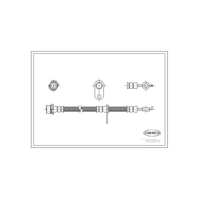 Flexible de frein avant gauche CORTECO 19033522