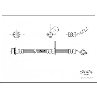 Flexible de frein CORTECO 19033532