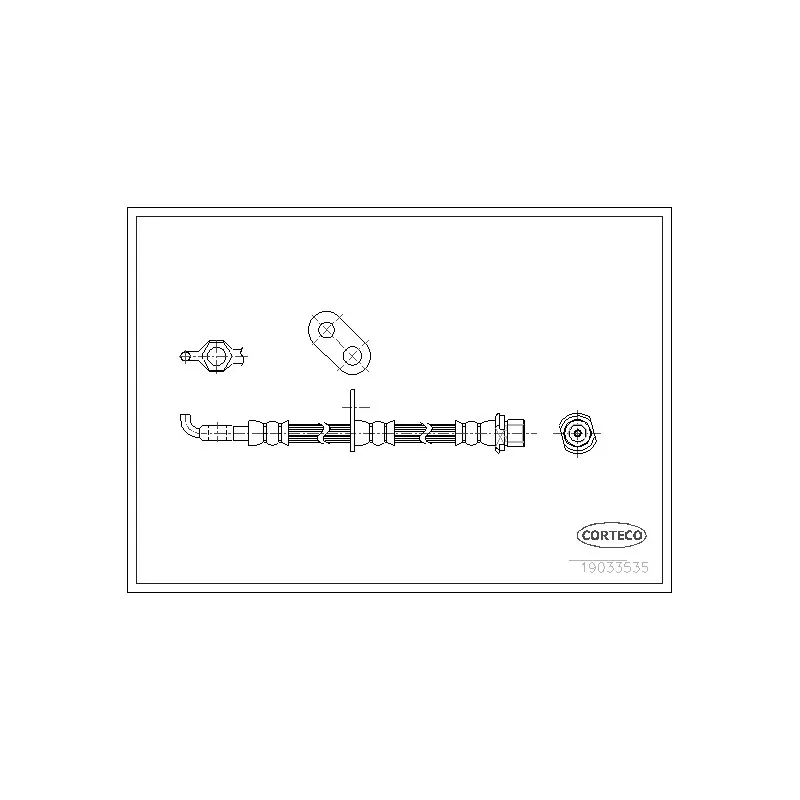 Flexible de frein avant gauche CORTECO 19033535