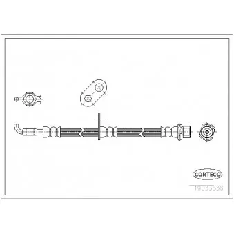 Flexible de frein avant gauche CORTECO 19033536