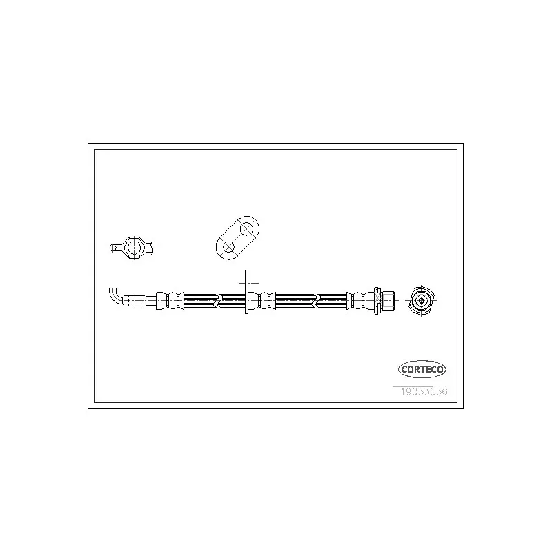 Flexible de frein avant gauche CORTECO 19033536