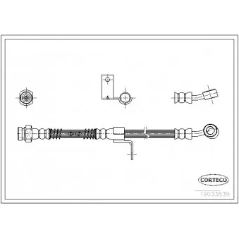 Flexible de frein avant gauche CORTECO 19033539