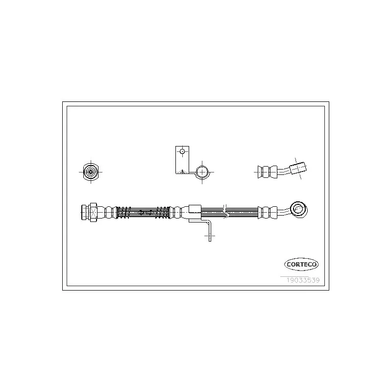 Flexible de frein avant gauche CORTECO 19033539