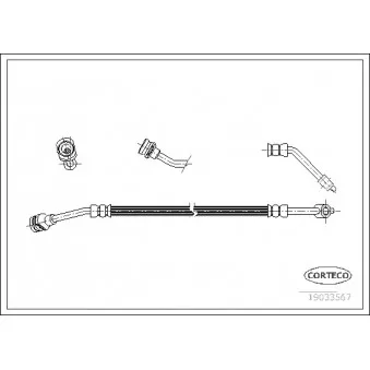 Flexible de frein avant gauche CORTECO 19033567