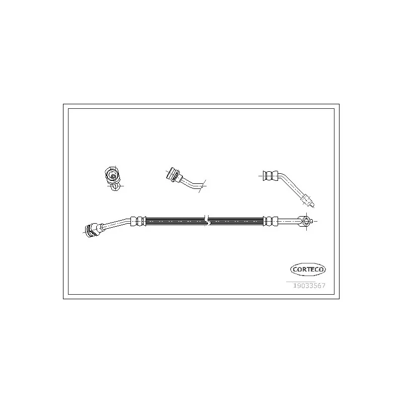 Flexible de frein avant gauche CORTECO 19033567