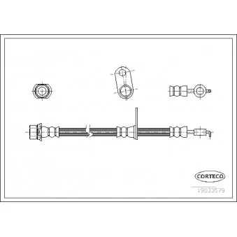 Flexible de frein avant gauche CORTECO 19033579