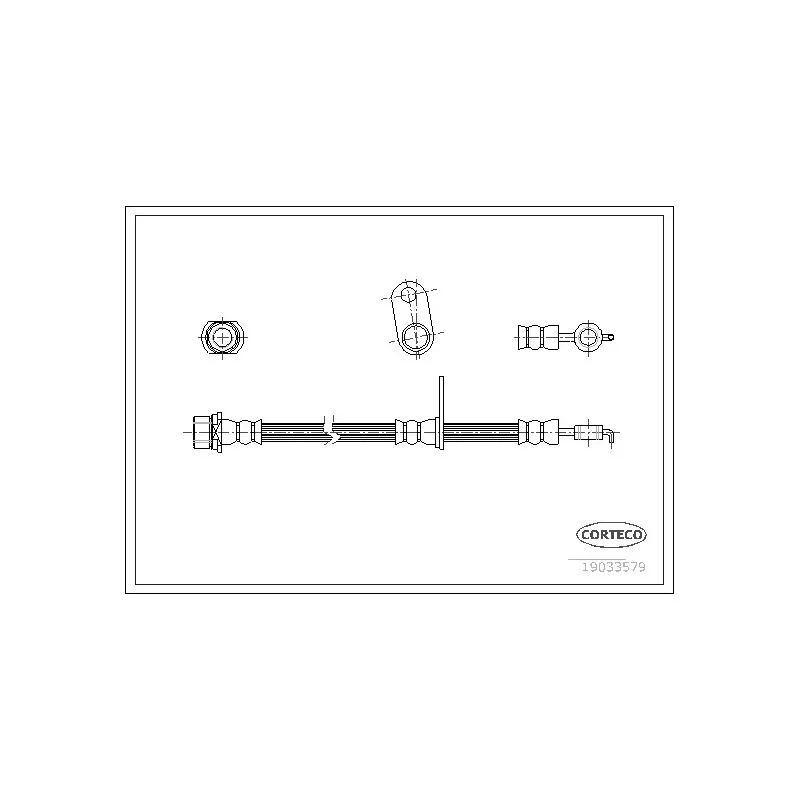 Flexible de frein avant gauche CORTECO 19033579