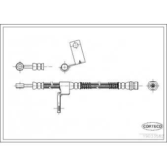 Flexible de frein avant gauche CORTECO 19033582
