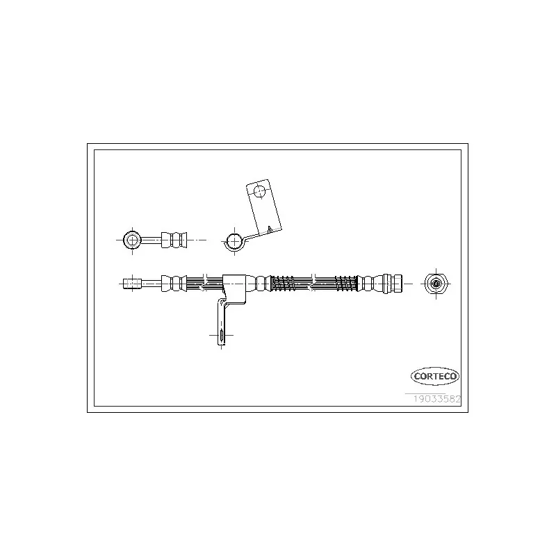 Flexible de frein avant gauche CORTECO 19033582