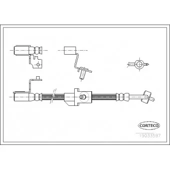 Flexible de frein avant gauche CORTECO 19033597