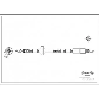 Flexible de frein CORTECO 19033604