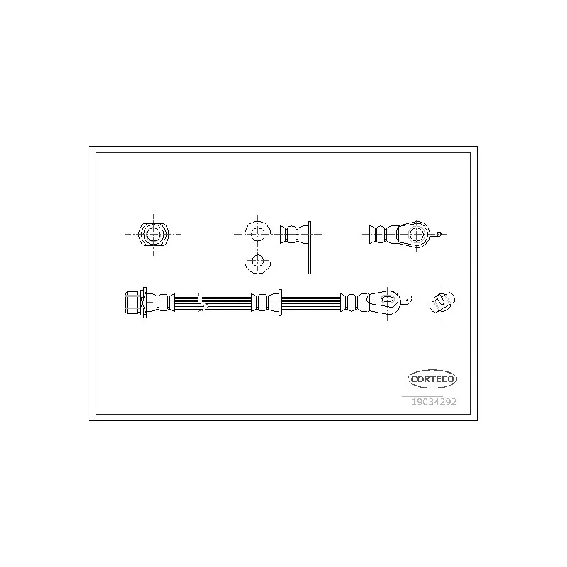Flexible de frein avant gauche CORTECO 19034292