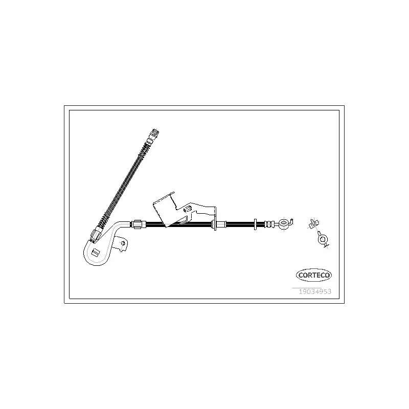 Flexible de frein avant gauche CORTECO 19034953