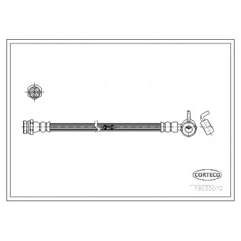 Flexible de frein avant gauche CORTECO 19035072