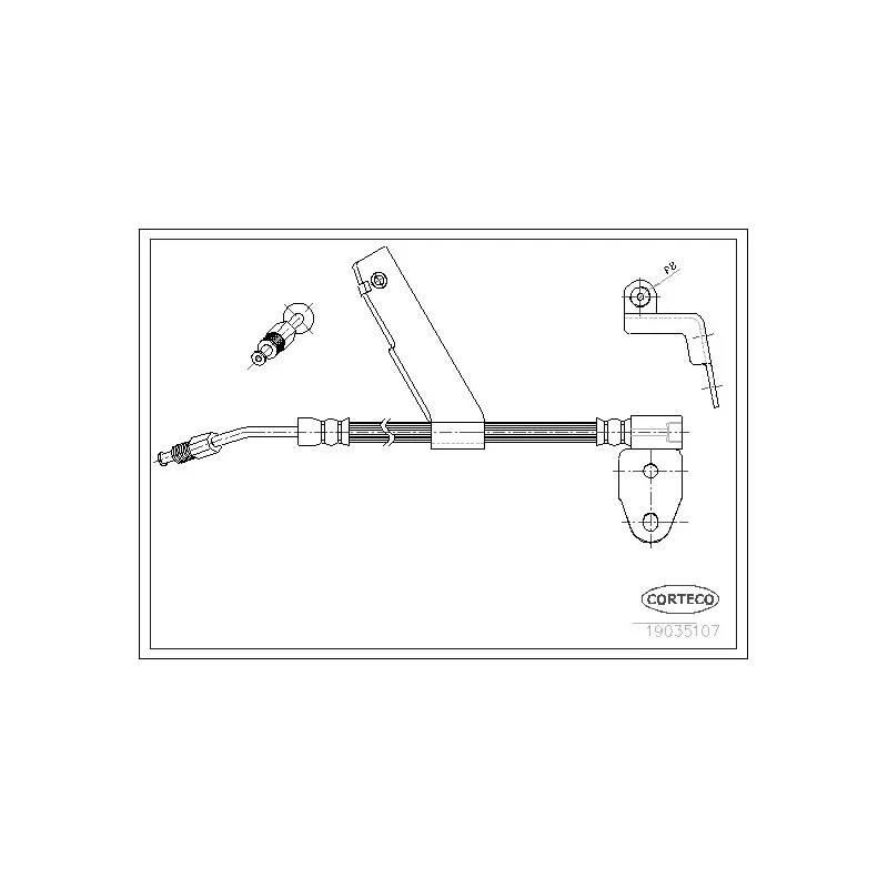 Flexible de frein CORTECO 19035107