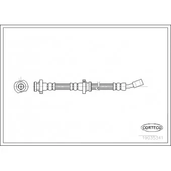 Flexible de frein avant gauche CORTECO 19035341