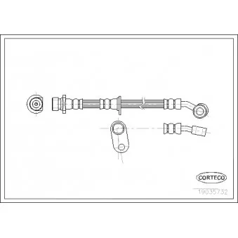 Flexible de frein avant gauche CORTECO 19035732