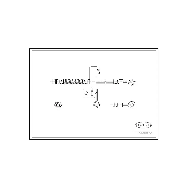 Flexible de frein avant gauche CORTECO 19035878