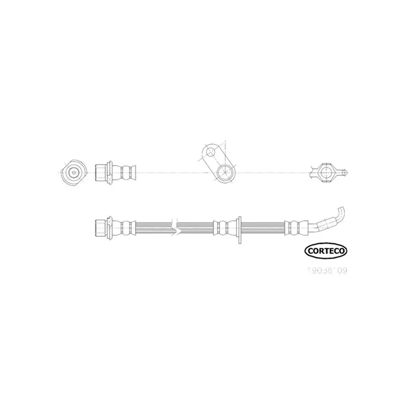 Flexible de frein avant gauche CORTECO 19036109