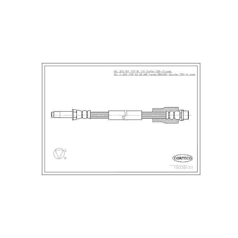 Flexible de frein CORTECO 19036133