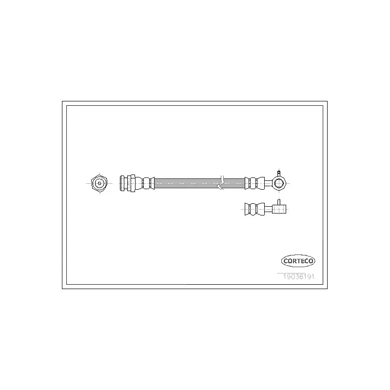 Flexible de frein avant gauche CORTECO 19036191