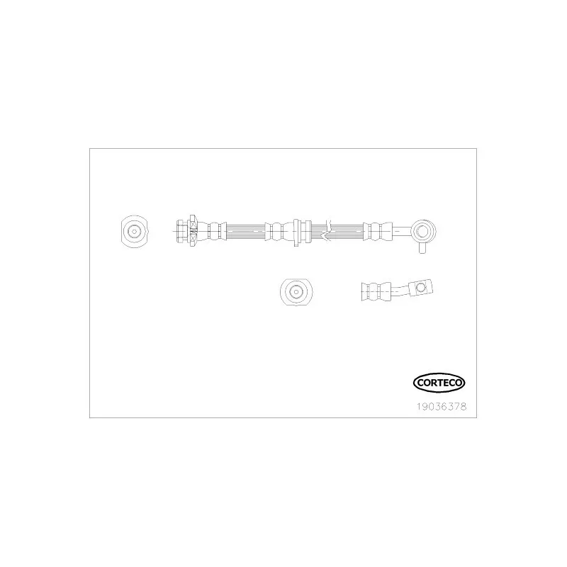 Flexible de frein avant gauche CORTECO 19036378