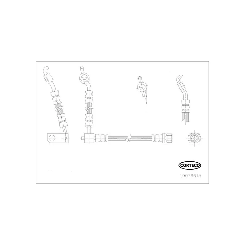 Flexible de frein CORTECO 19036615