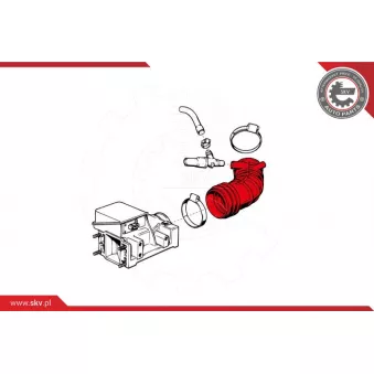 Tuyau d'aspiration, alimentation d'air ESEN SKV 24SKV478