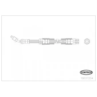 Flexible de frein avant gauche CORTECO 19037204