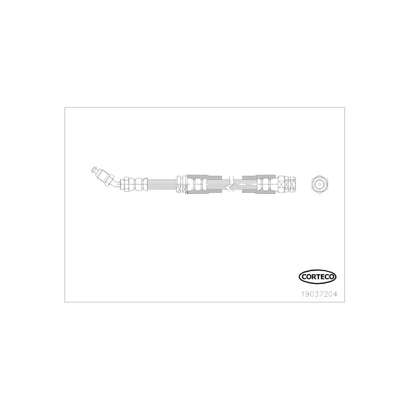 Flexible de frein avant gauche CORTECO 19037204