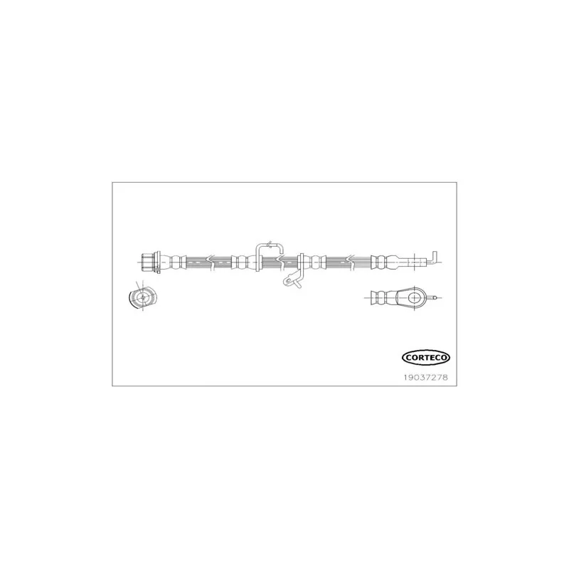 Flexible de frein avant gauche CORTECO 19037278