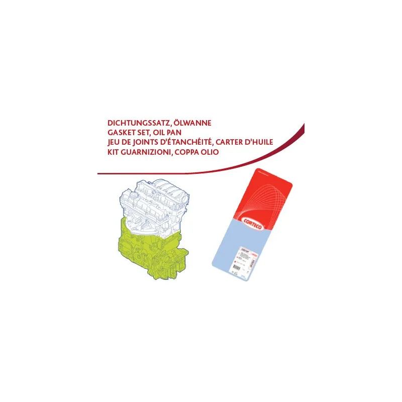 Jeu de joints d'étanchéité, carter de vilebrequin CORTECO 428679P
